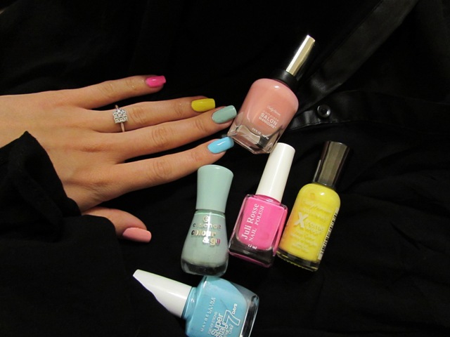 Every pastel color - summer nails 2