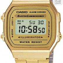 Casio - zlaté digitálne hodinky