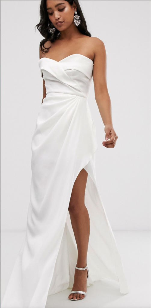 Biele večerné šaty - Asos 