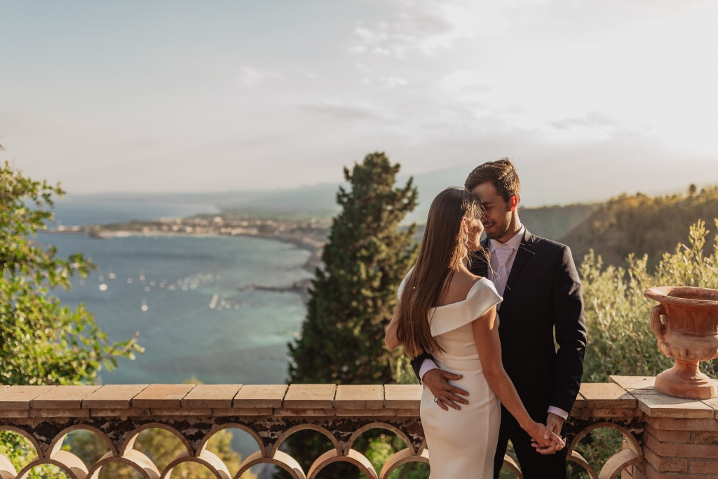 Taormina, Sicília, Taliansko - svadobná cesta a svadobné fotenie