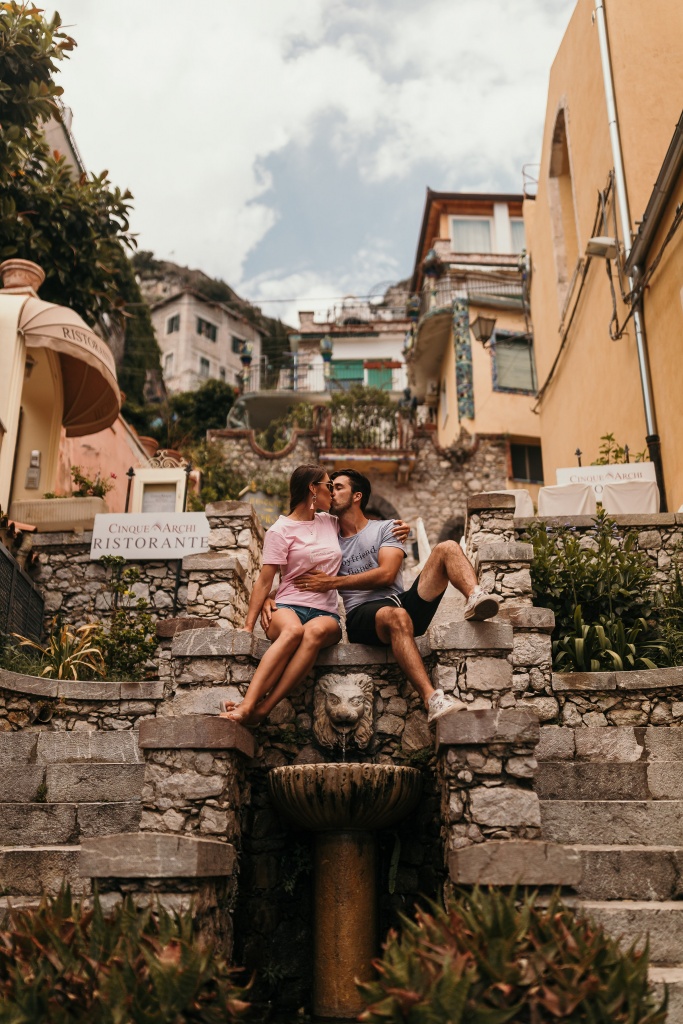 Svadobná cesta a svadobné fotenie v Taliansku - Taormina, Sicília