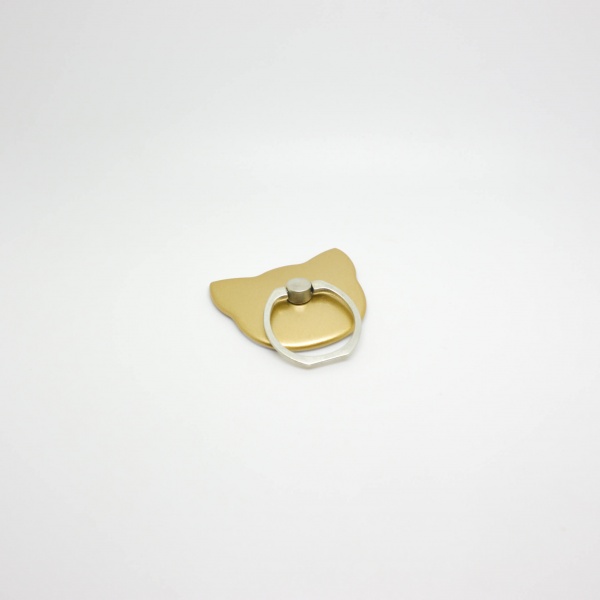 Ring holder v tvare mačky - držiak na mobil - zlatý
