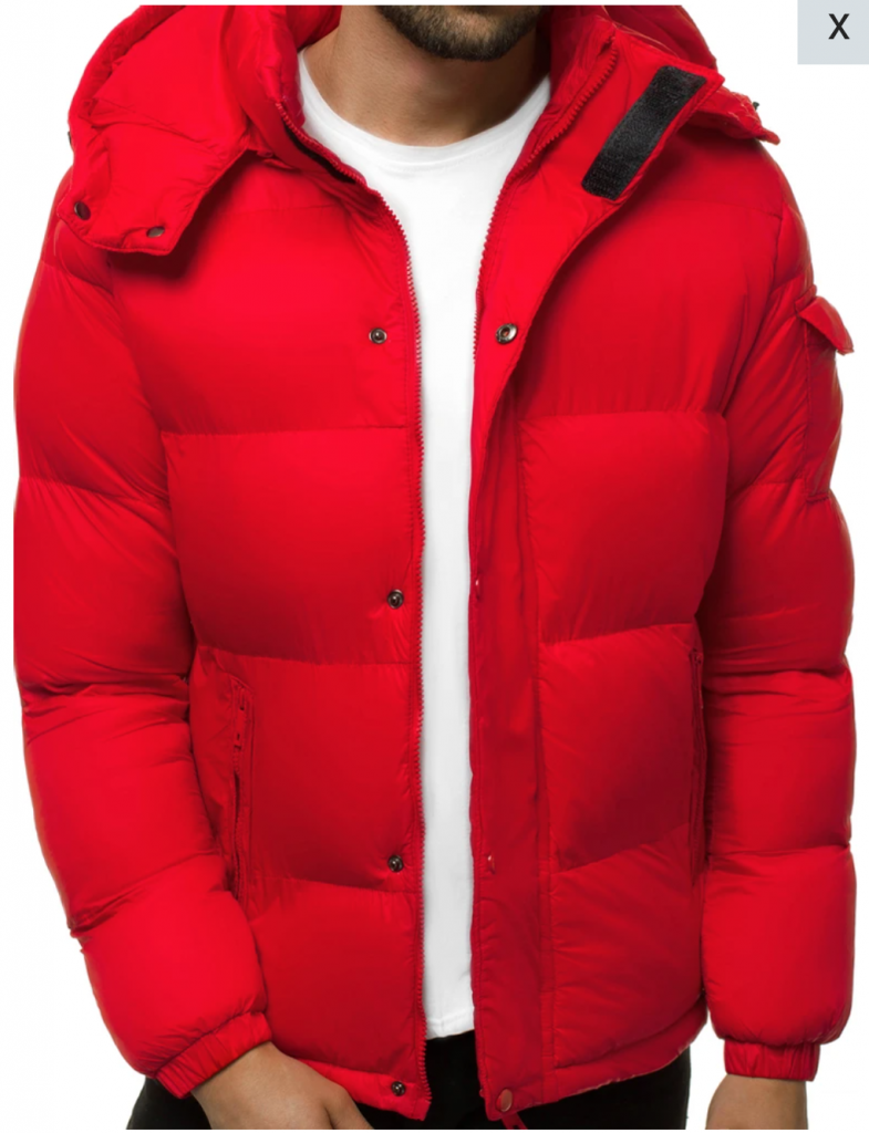 Pánska zimná bunda - červená Budchlap.sk