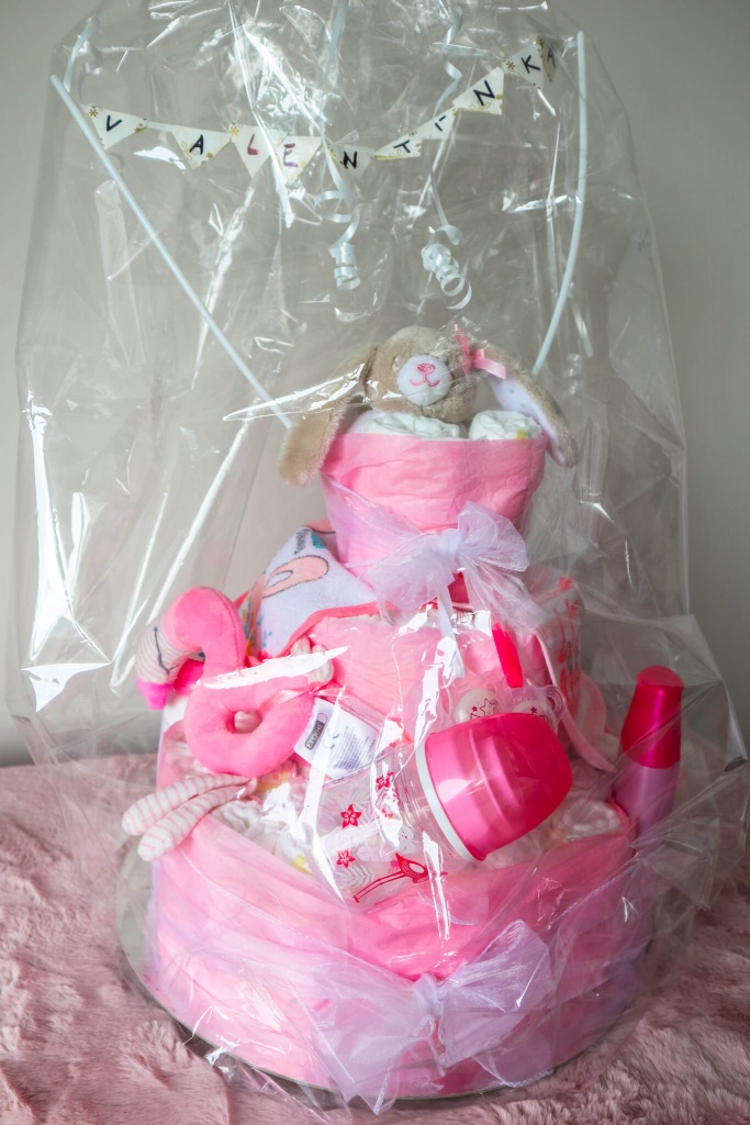 Plienková torta pre bábätko na Baby Shower
